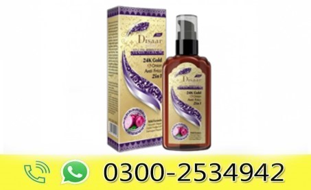 Disaar Hair Serum 2In1 24K Gold & Onion Anti Frizz Mild Formula 120Ml in Pakistan