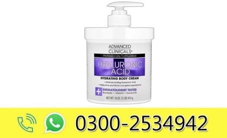 Advanced Clinicals Hyaluronic Acid Hydrating Body Cream in Pakistan